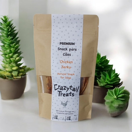 3. Bife de Frango Desidratado / Chicken Jerky  (4 pacotes e entrega incluída)